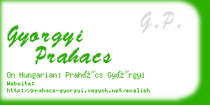 gyorgyi prahacs business card